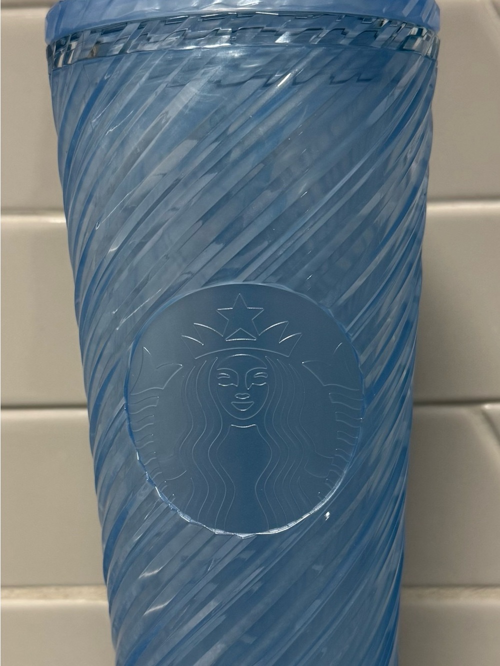 Starbucks Light Blue Spiral Tumbler